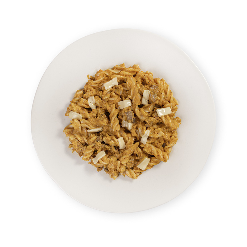 pasta con salsa de zanahoria