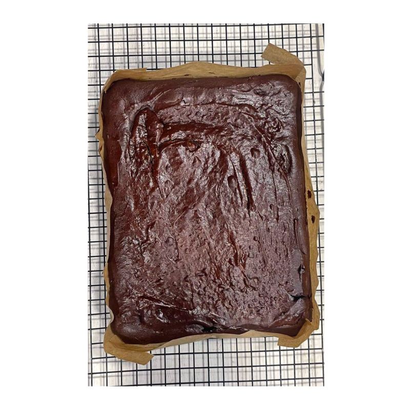 Brownie saludable de cacao y boniato