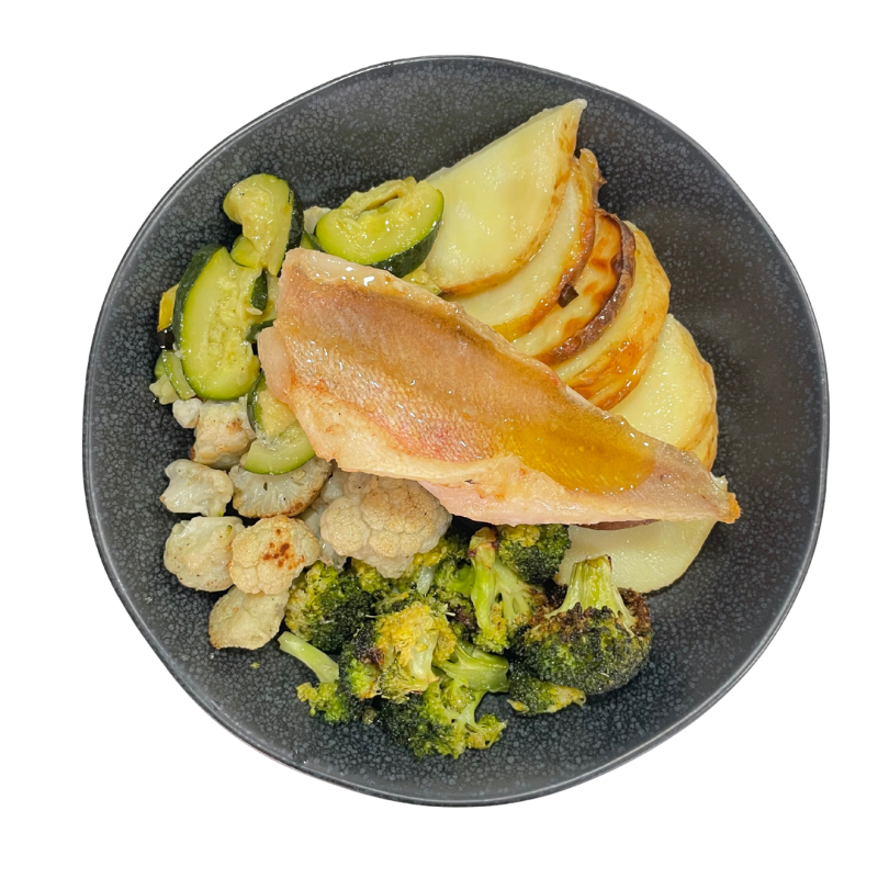 Gallineta con verduras y patatas