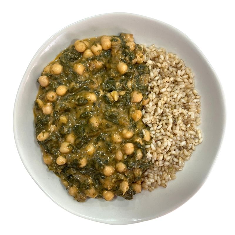 Garbanzos con acelgas y arroz
