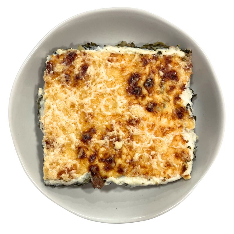 Espinacas a la catalana con bechamel