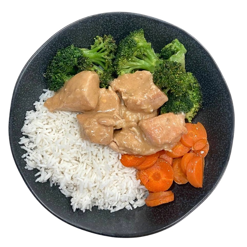 Pollo thai al curry rojo