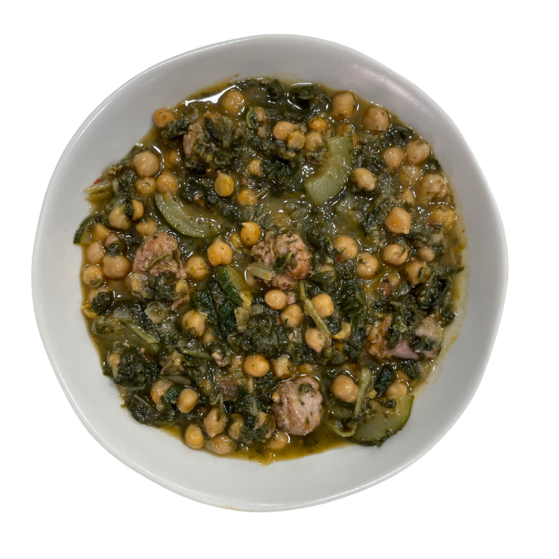 Garbanzos con butifarra