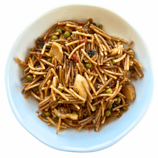 Fideuá de sepia y alcahofas