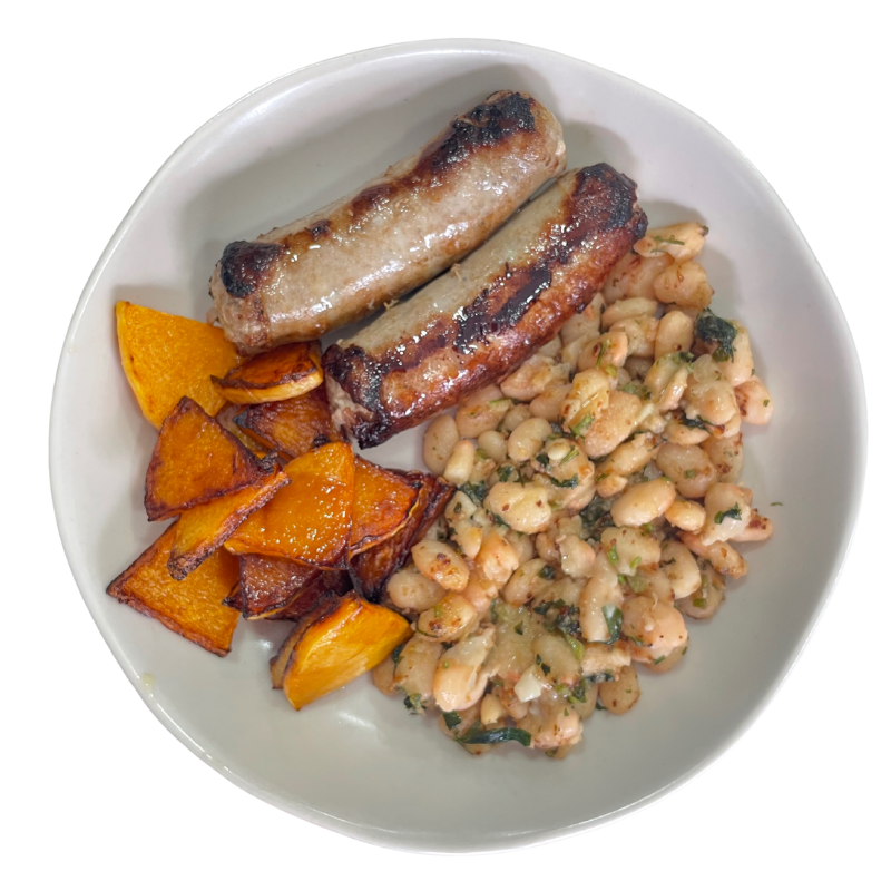 Butifarra con alubias