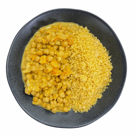 Garbanzos con coco y curri