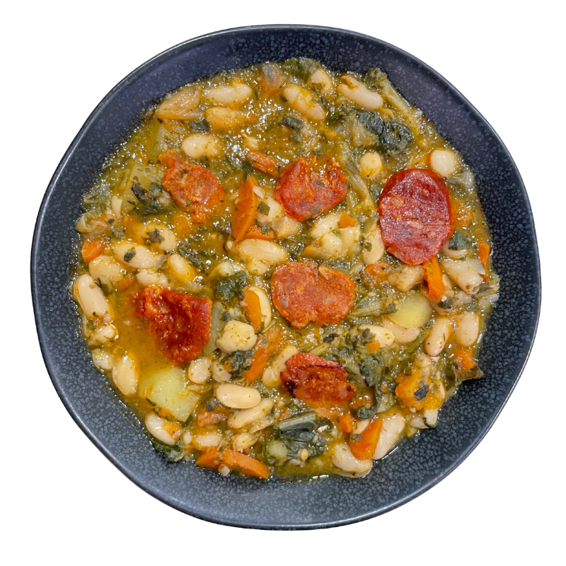 Potaje de alubias blancas con chorizo