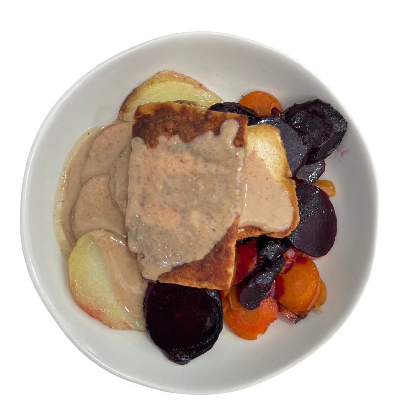 Tofu (ECO) en salsa de cacahuetes